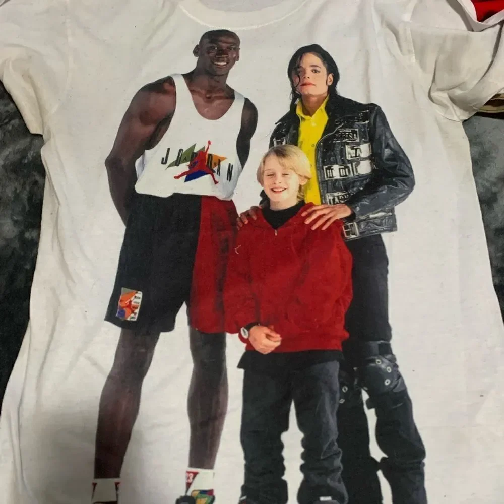 vintage Nike 90s Jordan Its gotta be the shoes Michael Jackson Macaulay Culkin